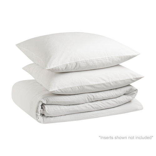 Ebern Designs Kirkus 100 Cotton Chambray Duvet Cover Set & Reviews